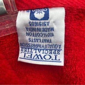 Towel Specialties Foldable Beach Towel Tote Backpack 100% Cotton Red 34X58